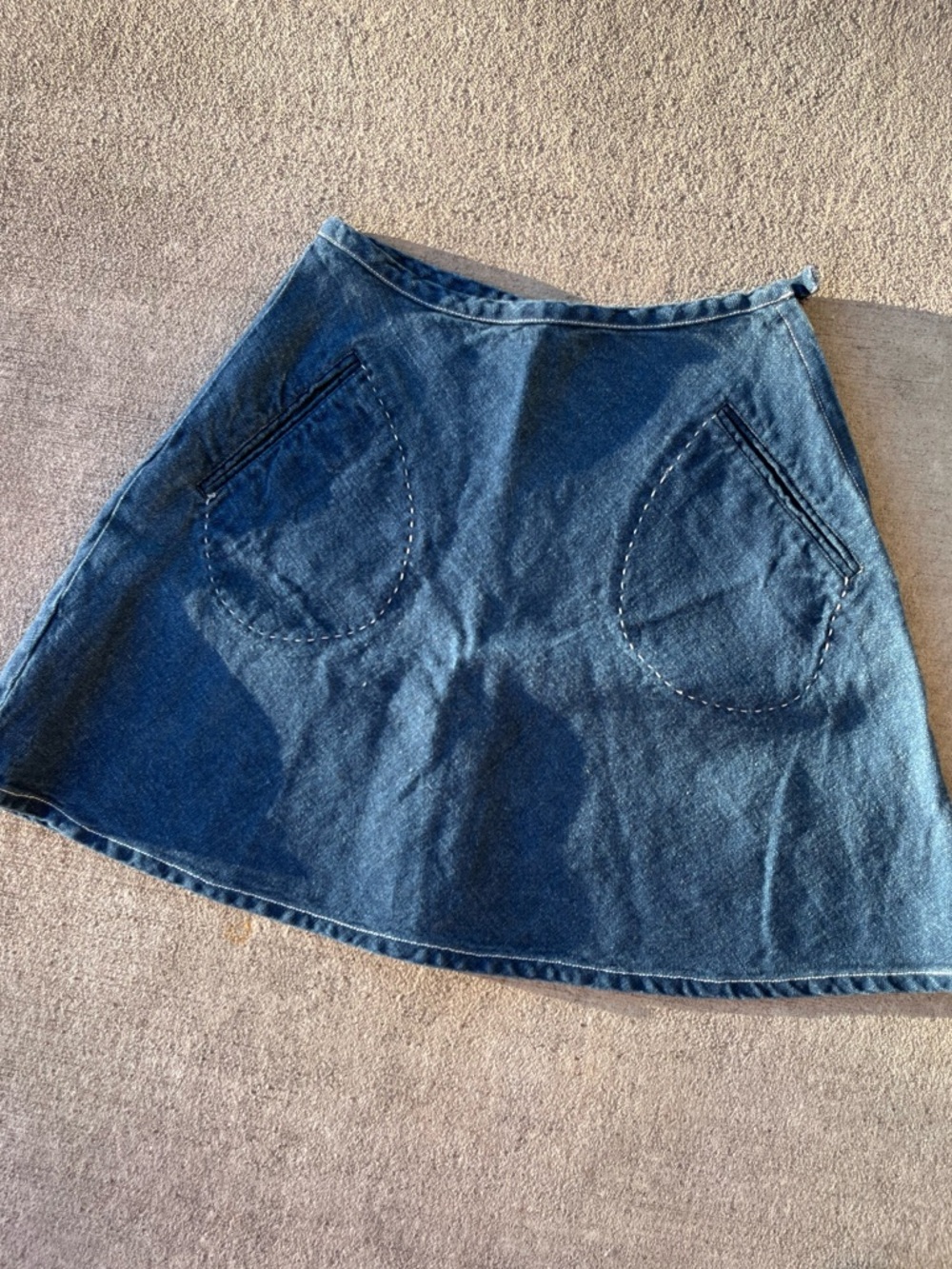 Vintage 90s banana republic linen made in Italy mini skirt embroidered pockets